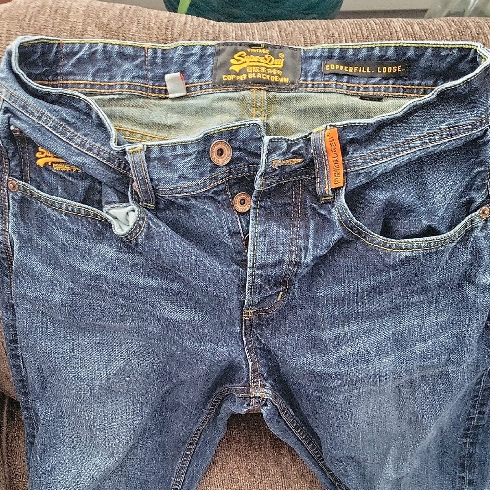 Superdry Men's Relaxed Fit Denim Jeans
